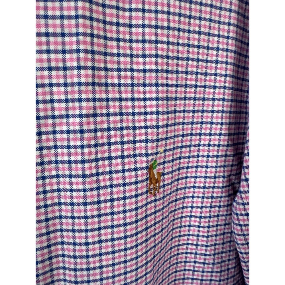 Ralph Lauren Classic Fit Button Down Shirt Men's XL Pink Check Preppy Old Money‎ - Picture 4 of 7